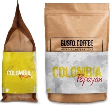 Gusto Кафе Еспресо Едносортово Арабика Колумбия Colombia Popayan на Зърна 250гр