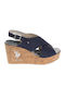 U.S. Polo Assn. Theba Women's Fabric Platform Shoes Navy Blue