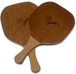 Argy Toys Beach Rackets Set Beige with Straight Handle Beige