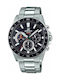Casio Edifice Men's Watch 43.8mm Chronograph Battery with Silver Metal Bracelet