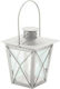 Lantern Metallic Tabletop White 20x20x28.5εκ. 1pcs