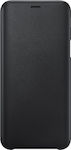 Samsung Cover Synthetic Leather Book Black (Galaxy J6)