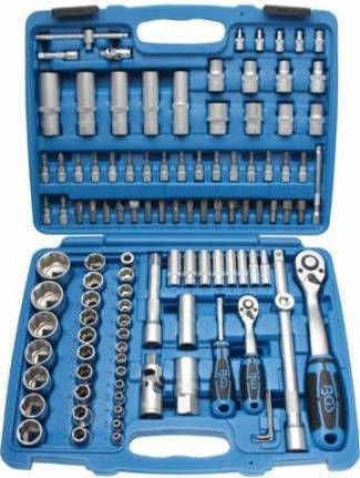 BGS Technic Ratschen- und Steckschlüssel-Set 1/2" & 1/4" 108 Stück