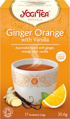 Yogi Tea Ginger Orange With Vanilla Herbs Blend Organic Product 17 Bags 30.6gr