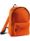 Sol's Rider Orange Schulranzen Rucksack für Junior High-High School mit Flaschenhalter Orange 15,7 l 28 x 14 x 40 cm
