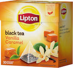 Lipton Negru Ceai 20 Pungi 34gr 1buc cu Aromă Vanilie și caramel