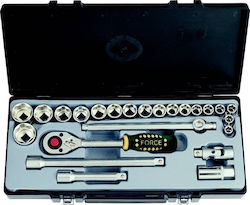Force 4246S Καστάνια με Καρυδάκια 1\2" 24τμχ Force 4246S Καστάνια με Καρυδάκια 1\2" 24τμχ