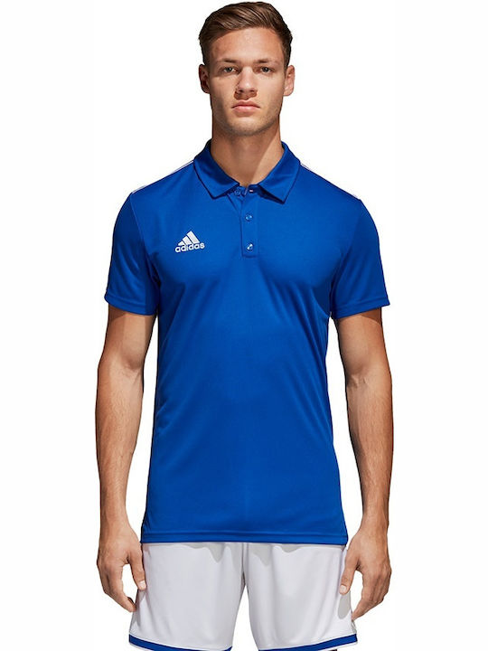 Adidas Core 18 Ανδρική Μπλούζα Polo Κοντομάνικη Μπλε
