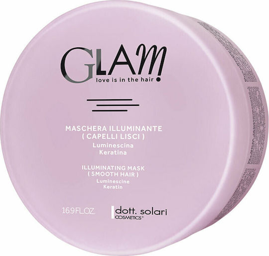 Dott. Solari Glam Illuminating Mask Smooth Hair για Επανόρθωση με Κερατίνη 500ml