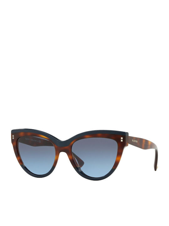 Valentino Women's Sunglasses with Brown Tartaruga Plastic Frame VA 4034 5014/8F