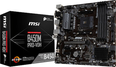 MSI B450M Pro-VDH Mainboard Micro ATX mit AMD AM4 Sockel