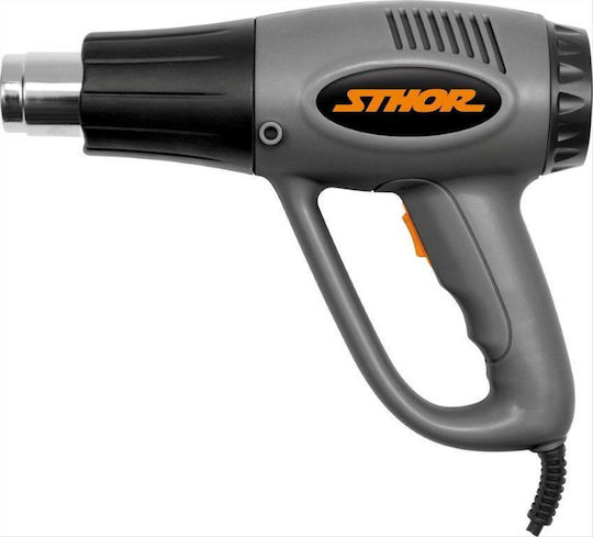 Sthor Πιστόλι Θερμού Αέρα 2000W με Ρύθμιση Θερμοκρασίας εως και 550°C