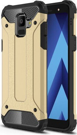 Hurtel Tough Armor Back Cover Πλαστικό Χρυσό (Galaxy A6 2018)