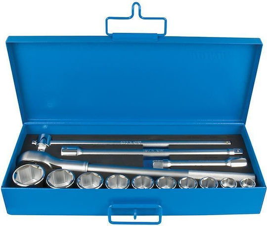 Unior 197MB3 Set Cheie Tubulară Cu Chei Cu Clichet 3\4" 14 Bucăți