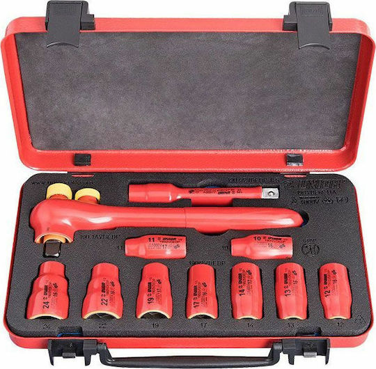 Unior 190VDE6P11A Set Ratchet 1\2" 11pcs 612678