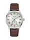 Guess Watch Battery with Brown Leather Strap W1075G4