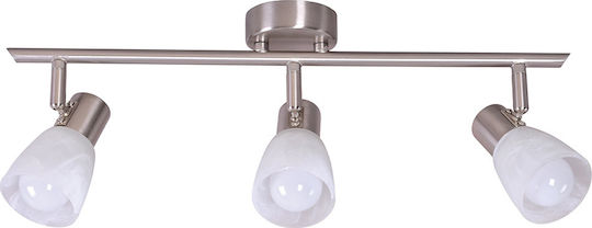 Home Lighting Triplu Spot cu Soclu E14 în Culoare Argintiu