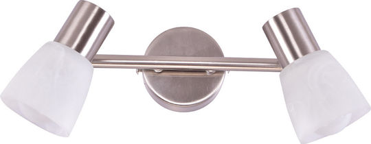 Home Lighting Double Spot with Socket E14 in Silver Color