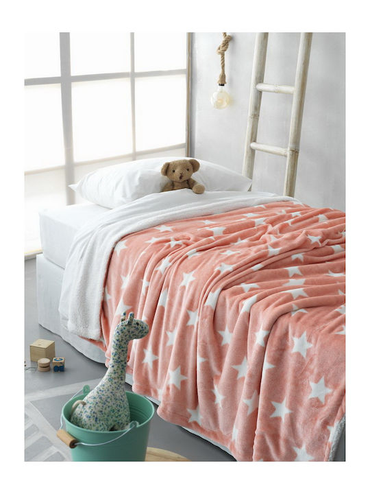 Palamaiki Blanket Cot Star Fleece Pink 110x140cm