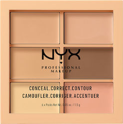 NYX Professional Makeup Conceal. Correct. Contour Concealer Palette Light 1.5gr NYX Professional Makeup Conceal. Correct. Contour Concealer Palette Light 1.5gr