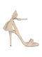 Sante Suede Women's Sandals Beige with Thin High Heel