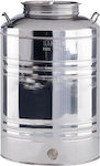 Sansone Recipient din Oțel Inoxidabil Ανοξείδωτο Βαρέλι Με Βρύση cu capac cu șurub 100lt 125.106
