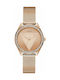 Guess Crystals Watch with Pink Gold Metal Bracelet