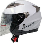 Motocubo Jet Tourer Jet Helmet White M3H803W