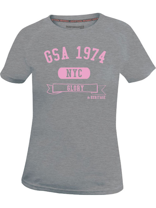 Παιδικό T-shirt Γκρι Basic Graphic 88-3713 Grey