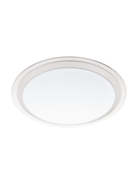 Eglo Competa-C Μοντέρνα Μεταλλική Πλαφονιέρα Οροφής με Ενσωματωμένο LED σε Λευκό χρώμα 34cm