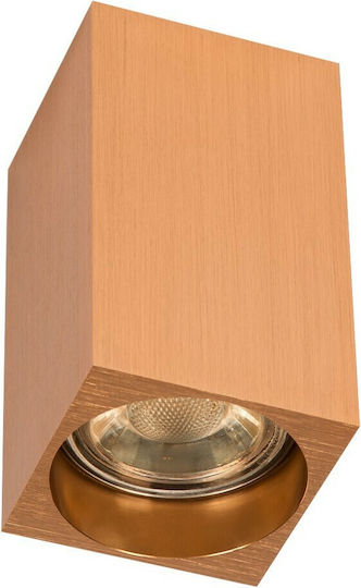 VK Lighting Единично Спот с Цокъл GU10 в Меден Цвят