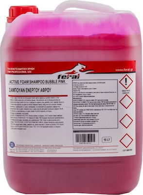 Feral Schaumstoff Reinigung für Körper mit Duft Kaugummi Σαμπουάν Ενεργού Αφρού Bubble Pink 10l 18678