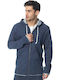 BodyTalk Men's Sweatshirt Jacket with Hood and Pockets Ocean