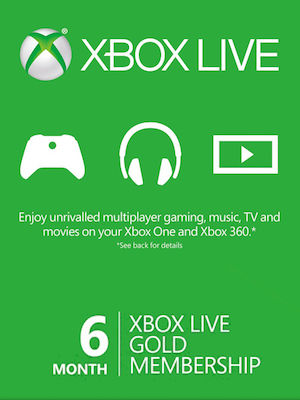 Microsoft Xbox Live Gold Membership Προπληρωμένη Κάρτα με Πίστωση Χρόνου για 180 ημέρες Key