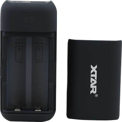 XTAR PB2 USB Charger 2 Batteries Li-ion Size 18650