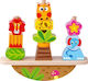 Tooky Toys Stapelspielzeug Ζωάκια Ισορροπίας aus Holz für 18++ Monate