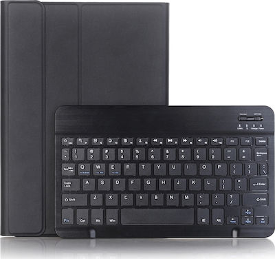 Flip Bluetooth Flip Cover Piele artificială cu Tastatură Engleză SUA Negru (MediaPad M5 10)