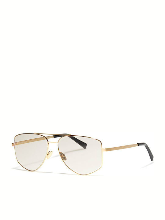 Bob Sdrunk Arnold 102 Damen Sonnenbrille mit Gold Metall Gestell und Braun Linse
