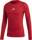 adidas Alphaskin Bluza termica pentru barbati cu maneci lungi Compresie Rosu