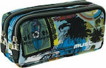 Must Palm Beach Pencil Case with 2 Compartments Blue