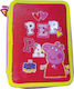 Diakakis Peppa Pig Pencil Case Full with 2 Compartments Red