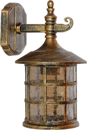 GloboStar Pharos Industrial Wall Lamp with E27 Bulb Base Bronze 17x29x29cm