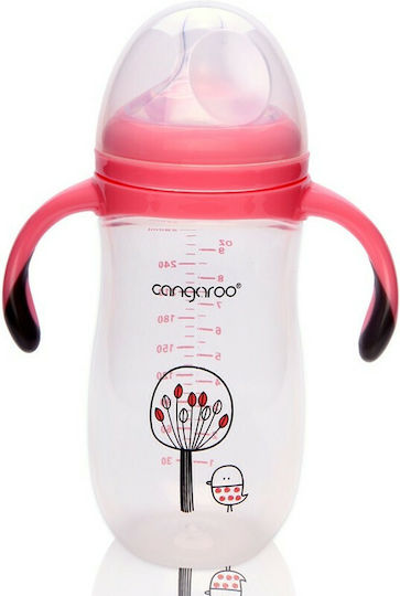 Cangaroo Educational Sippy Cup Plastic with Handles Pink for 0m+m+ 280ml