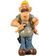SP Souliotis Decorative Statuette from Plastic Worker with Mustache 9x7x16cm