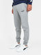 Puma Essential Men's Fleece Sweatpants with Rubber Gray