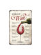 Nostalgic Art 3D Διακοσμητική Πινακίδα Open Bar World of Wine Χειροποίητη από Μέταλλο 30x20cm