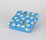 Box of square flat flowers- beeswax turquoise- 019510753