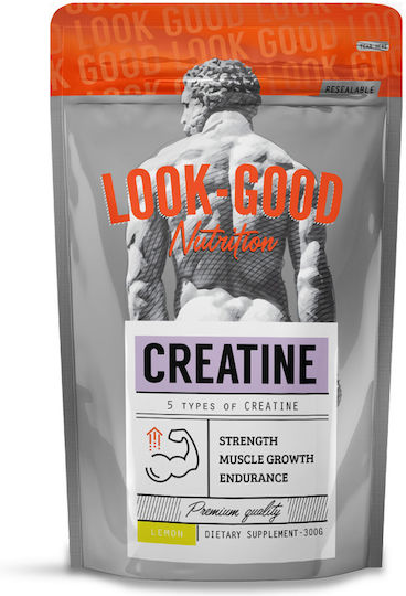 Look Good Naked Creatine 5 Κρεατίνη με Γεύση Λεμόνι 300gr