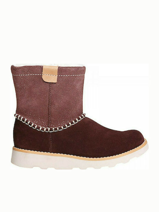 Clarks Crown Piper T Suede Παιδικά Μποτάκια με ...