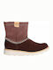 Crown Piper T Suede Παιδικά Μποτάκια με Φερμουάρ Μπορντό